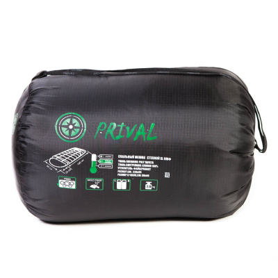 Спальный мешок PRIVAL Степной XL КМФ (90 см, файберпласт 300 гр/м2, левый)